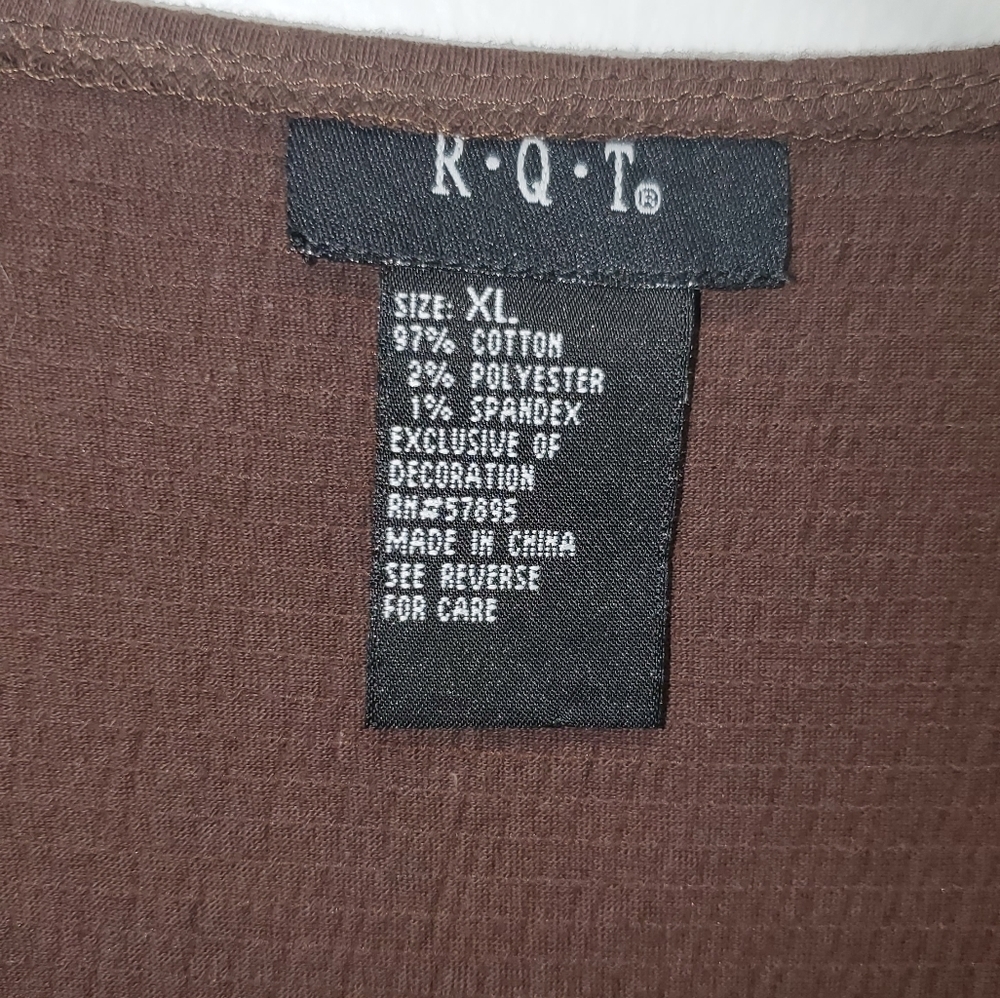 Brown Embellished Top XL - Picture 3 of 5